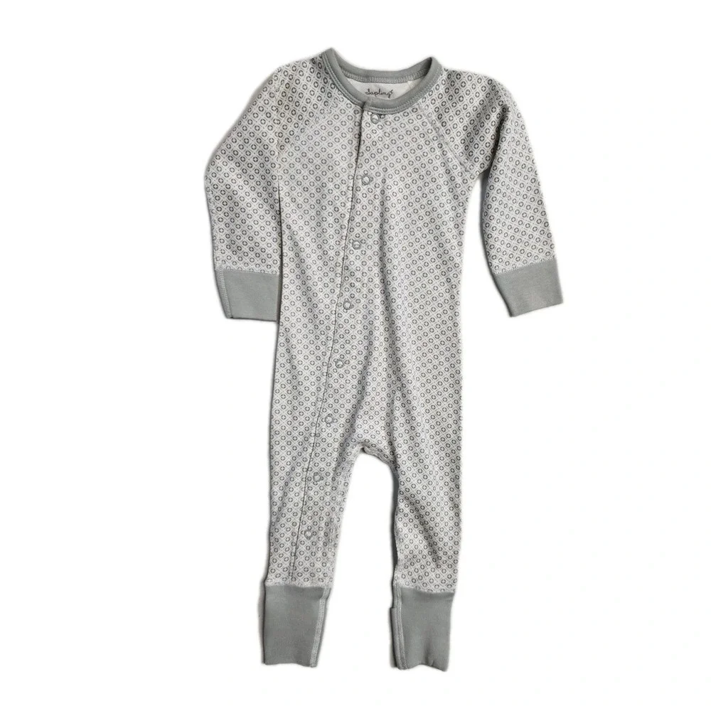 Sapling‎ Baby One Piece Sleeper  Organic Cotton 3-6 Months  NWT